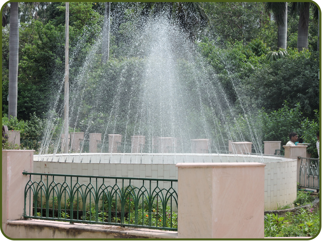 Lawns and fountains