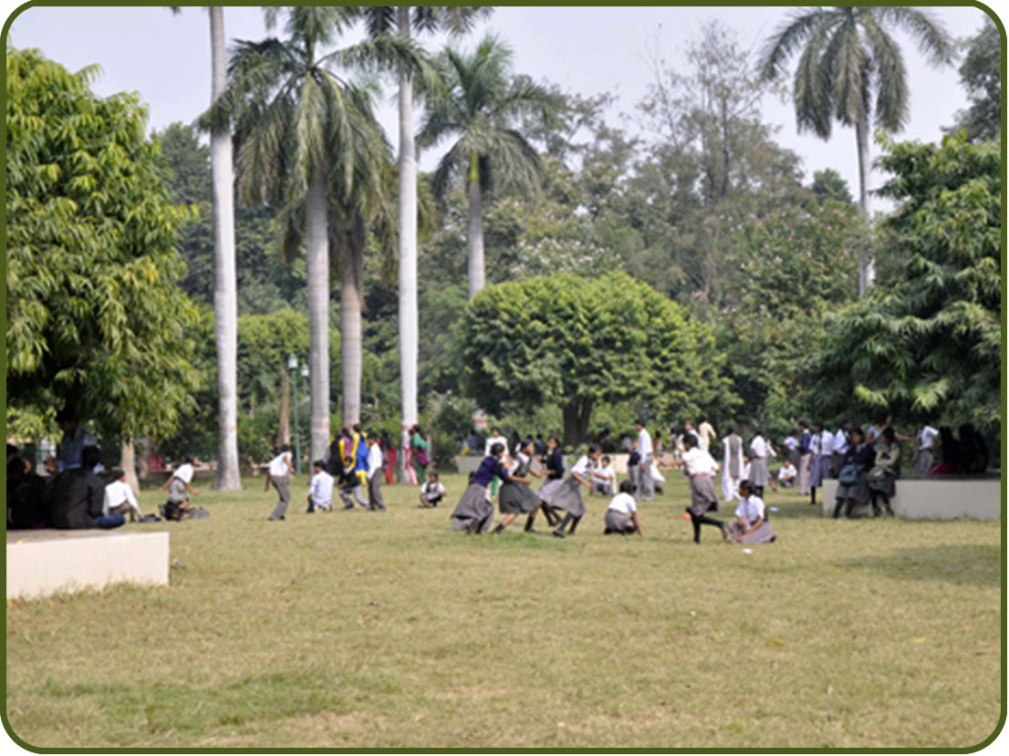 Lawns and fountains